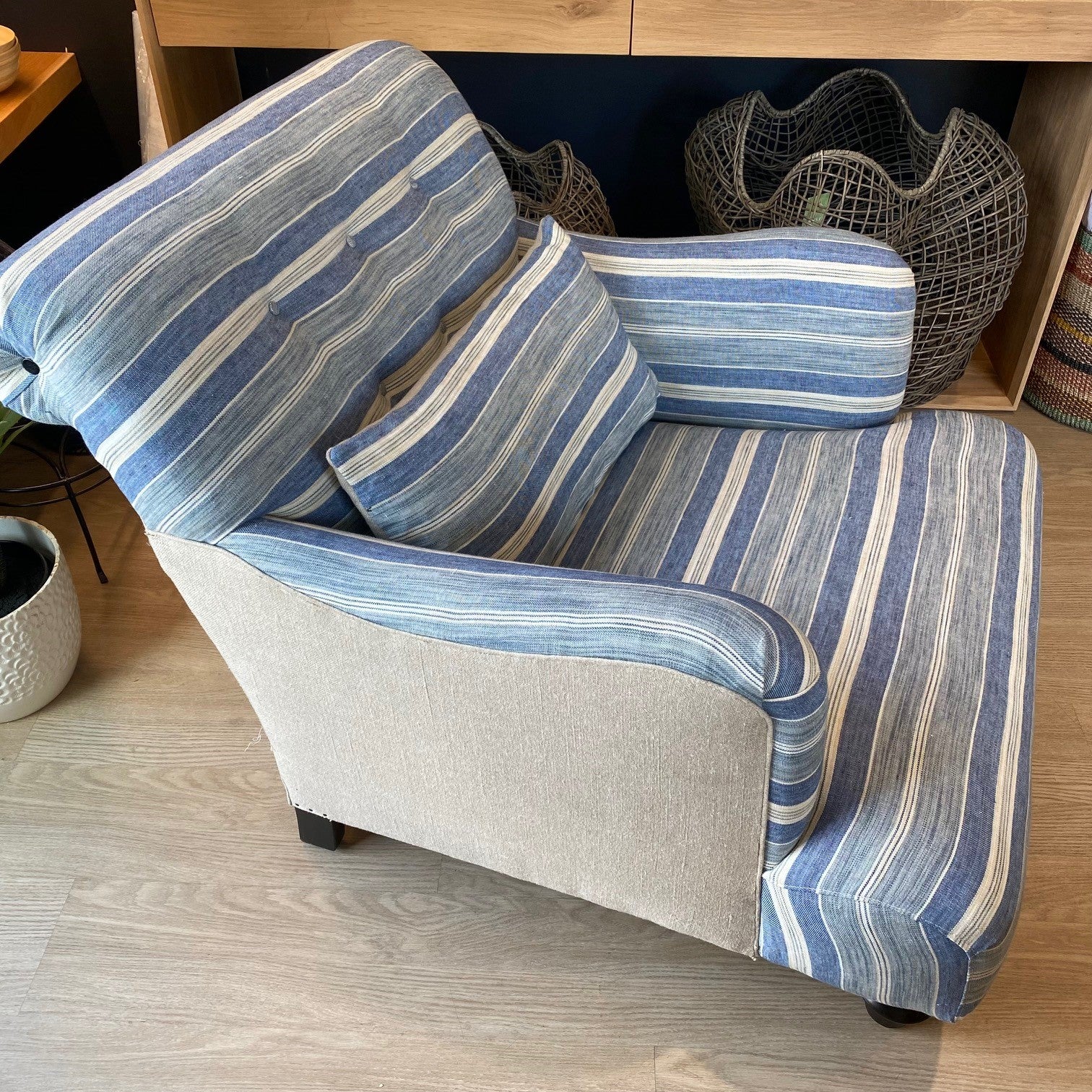 Acacia Chair - Chatham Blue Stripe