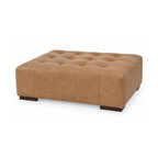 Arden Ottoman - Bracco Tan Leather