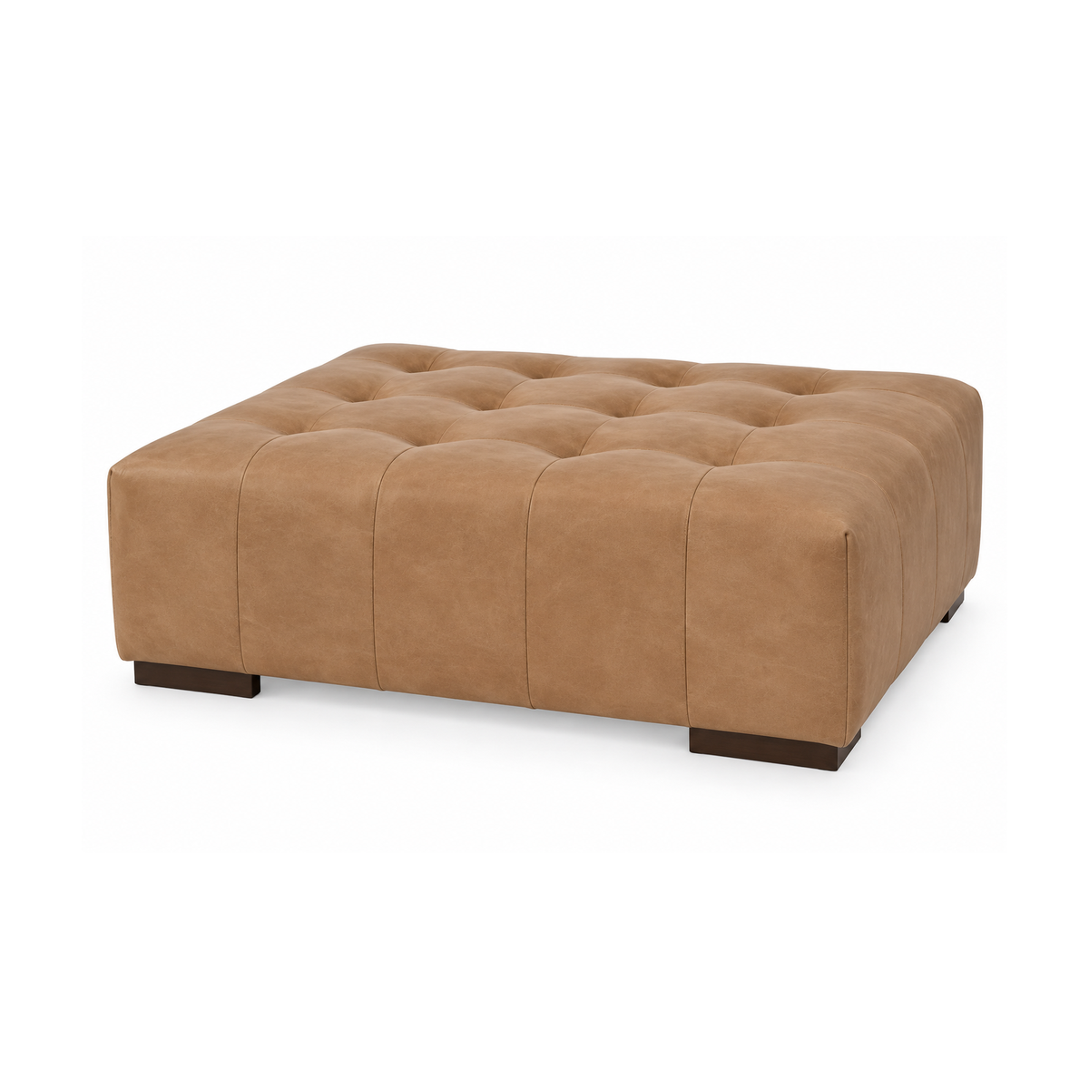 Arden Ottoman - Bracco Tan Leather