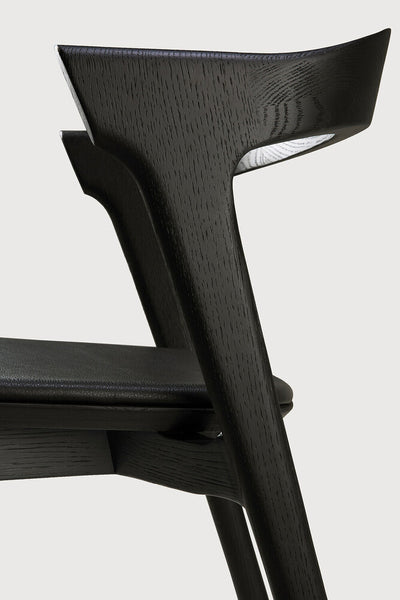 Bok Dining Chair - Oak Black/ Black Leather