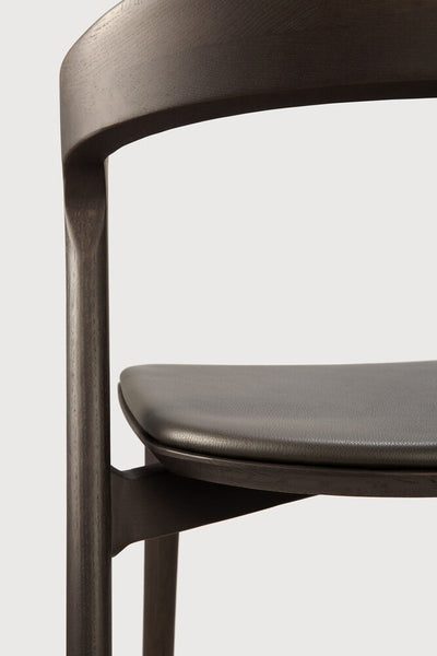 Bok Dining Chair - Oak Brown/ Brown Leather