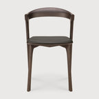 Bok Dining Chair - Oak Brown/ Brown Leather