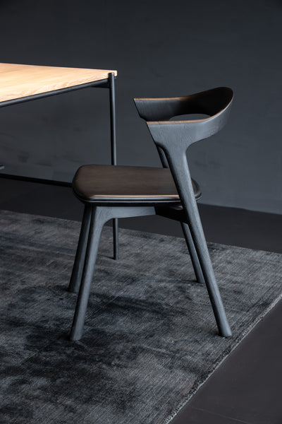 Bok Dining Chair - Oak Black/ Black Leather