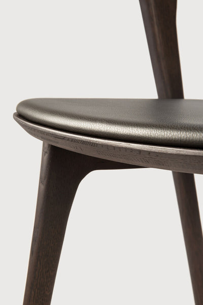 Bok Dining Chair - Oak Brown/ Brown Leather