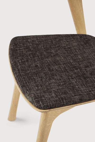 Bok Dining Chair - Oak/ Brown Fabric