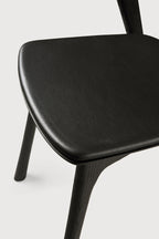 Bok Dining Chair - Oak Black/ Black Leather