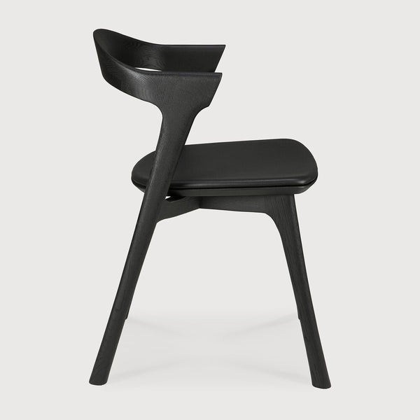 Bok Dining Chair - Oak Black/ Black Leather