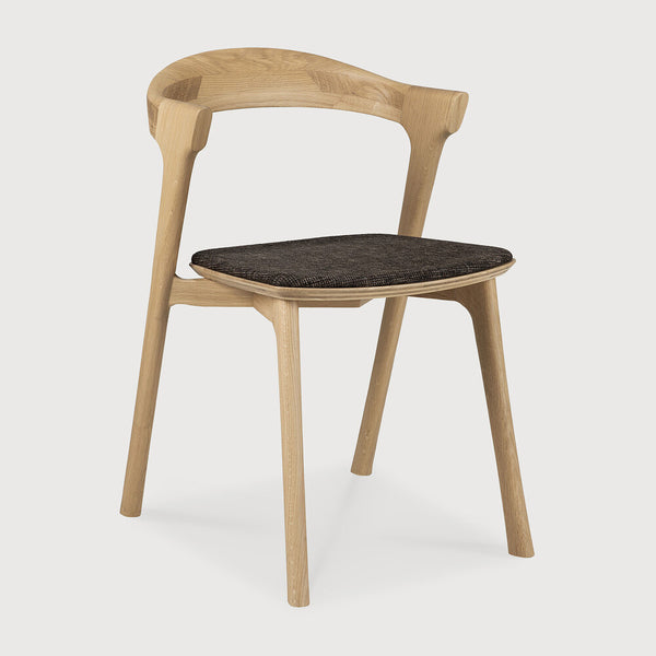 Bok Dining Chair - Oak/ Brown Fabric