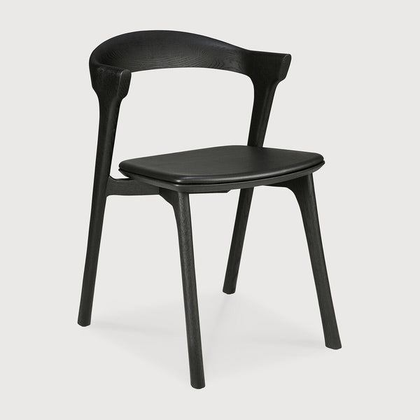 Bok Dining Chair - Oak Black/ Black Leather