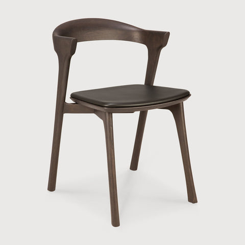 Bok Dining Chair - Oak Brown/ Brown Leather