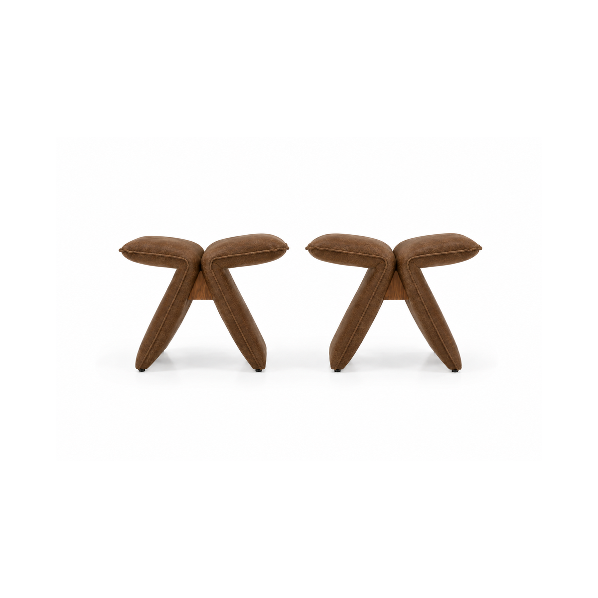 Butterfly Stool - Wild West Boot Straps Leather