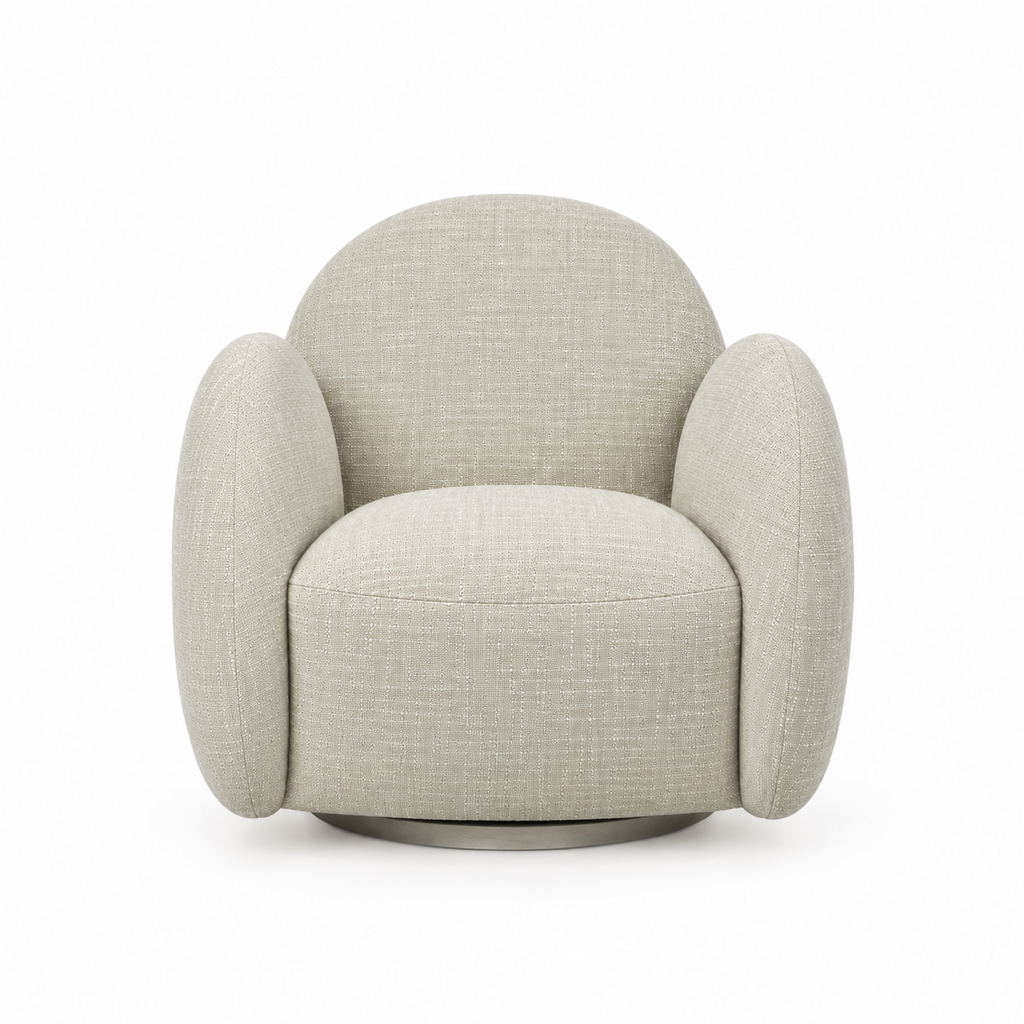 Chloe Club Swivel Glider - Eco Linen II