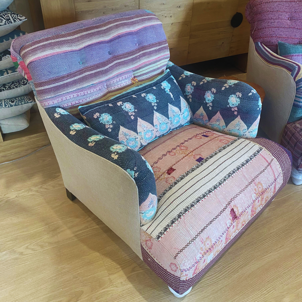 Acacia Chair - Vintage Kantha Quilt (Spring Series)