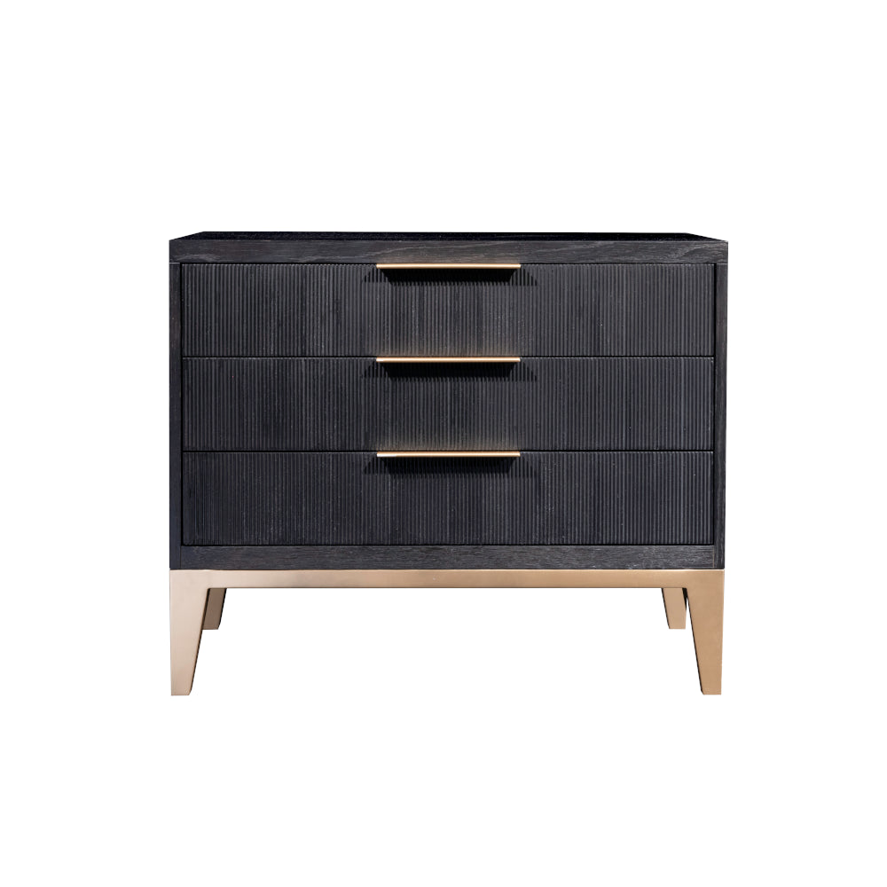 Clara Chest - Onyx/Brass