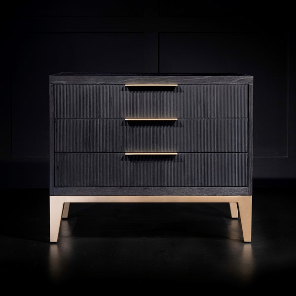 Clara Chest - Onyx/Brass