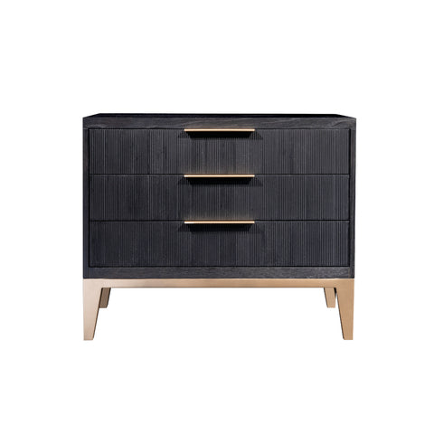 Clara Chest - Onyx/Brass