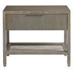Clara Nightstand - Smoke/Brass