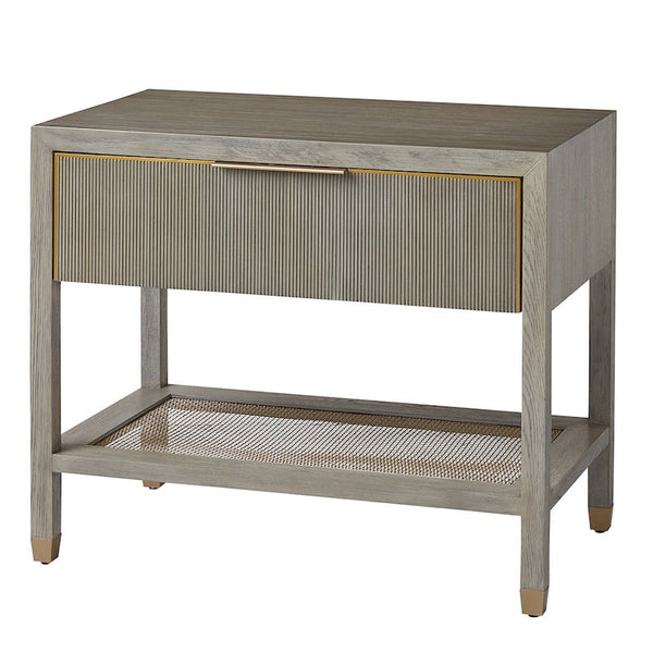 Clara Nightstand - Smoke/Brass