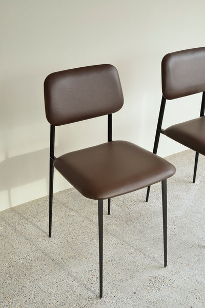 DC Dining Chair - Chocolate Leather