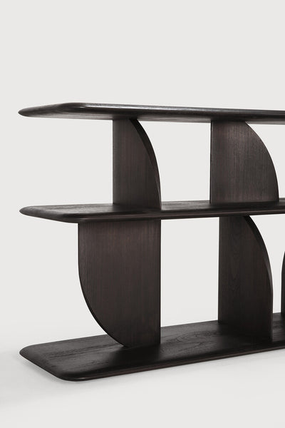 Geometric Console - Teak Brown