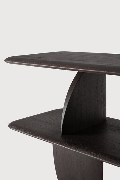 Geometric Console - Teak Brown