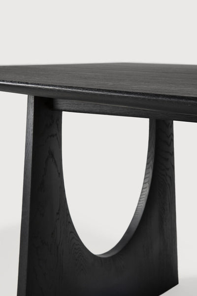 Geometric Dining Table - Oak Black