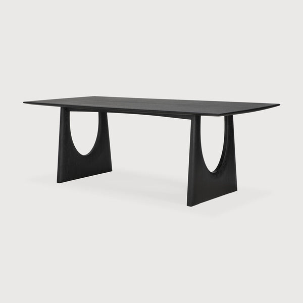 Geometric Dining Table - Oak Black