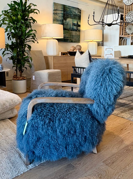 Kai Blue Fur Chair