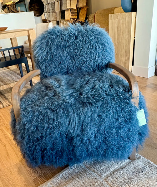 Kai Blue Fur Chair