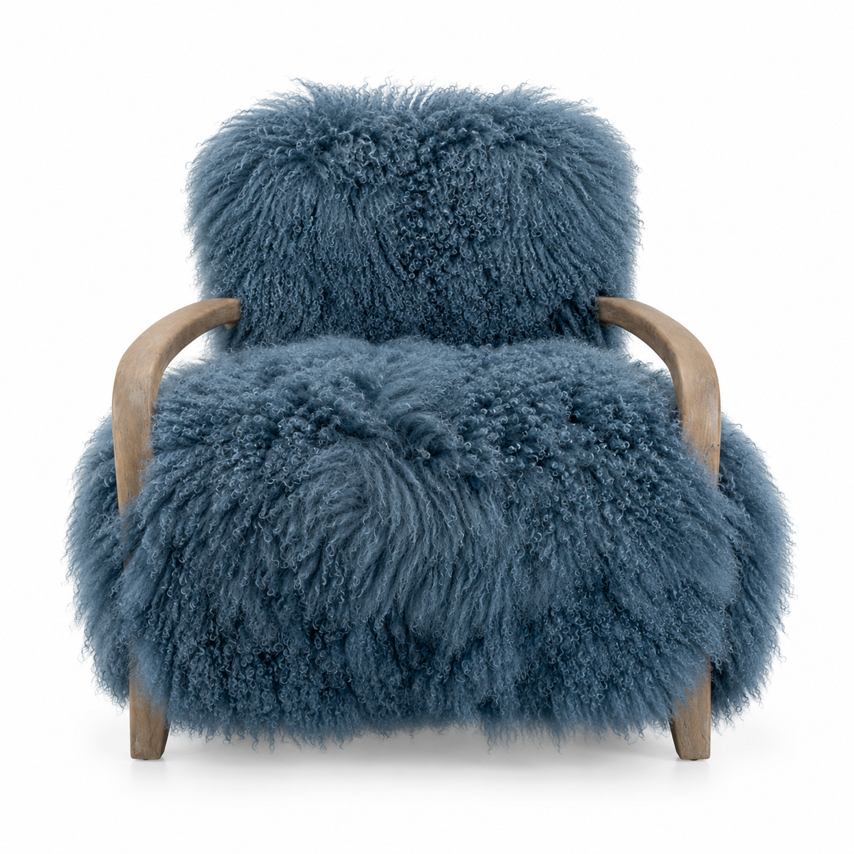 Kai Blue Fur Chair