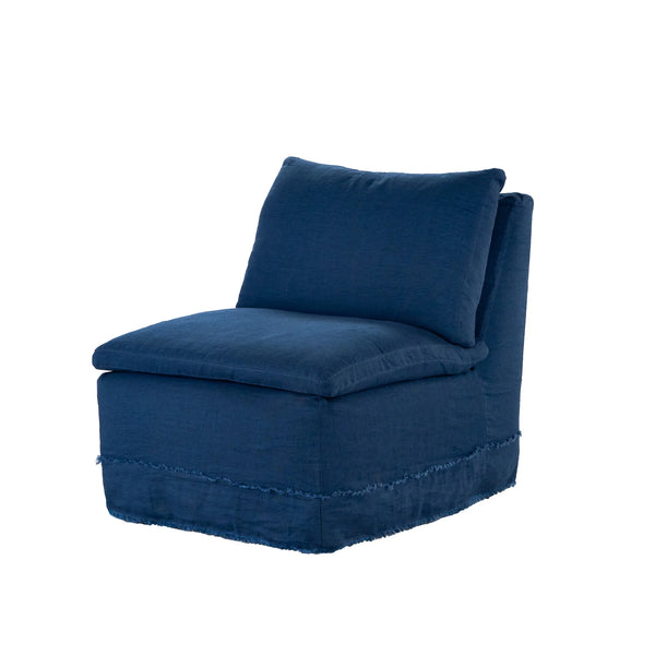 Laguna Armless Swivel Chair - Cassidy Indigo