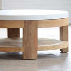 Concrete & Reclaimed Teak Coffee Table *Floor Model*