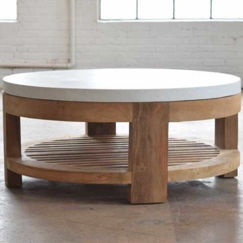 Concrete & Reclaimed Teak Coffee Table *Floor Model*