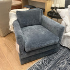 Madeline Swivel Chair - Chenille Federal Blue