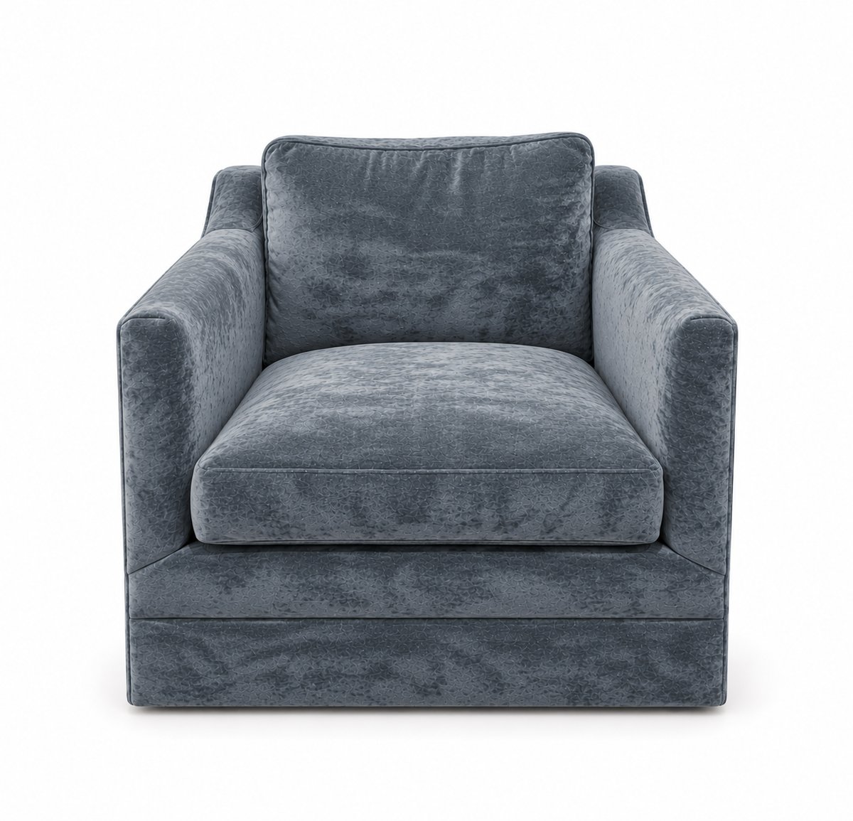 Madeline Swivel Chair - Chenille Federal Blue