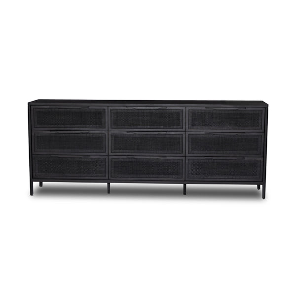 Melbourne 9 Drawer Dresser - Black