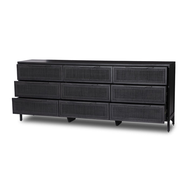 Melbourne 9 Drawer Dresser - Black