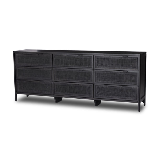 Melbourne 9 Drawer Dresser - Black