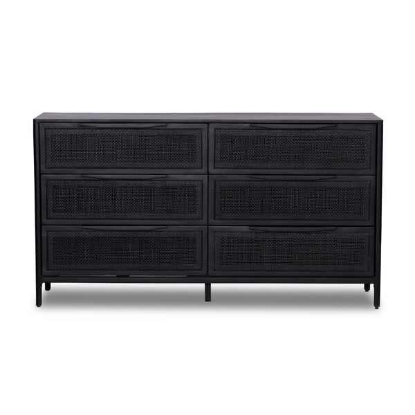 Melbourne 6 Drawer Dresser - Black