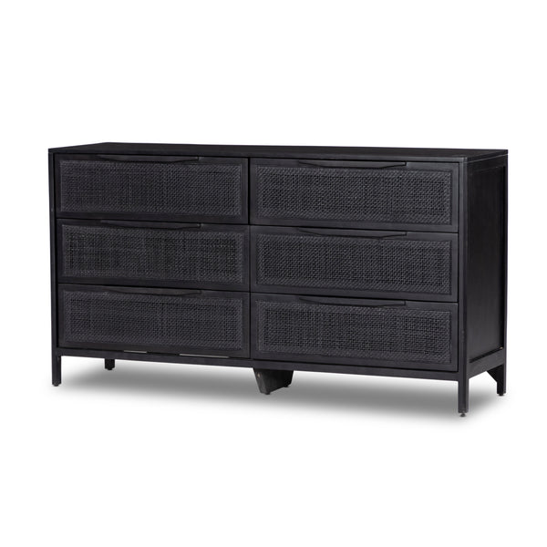 Melbourne 6 Drawer Dresser - Black