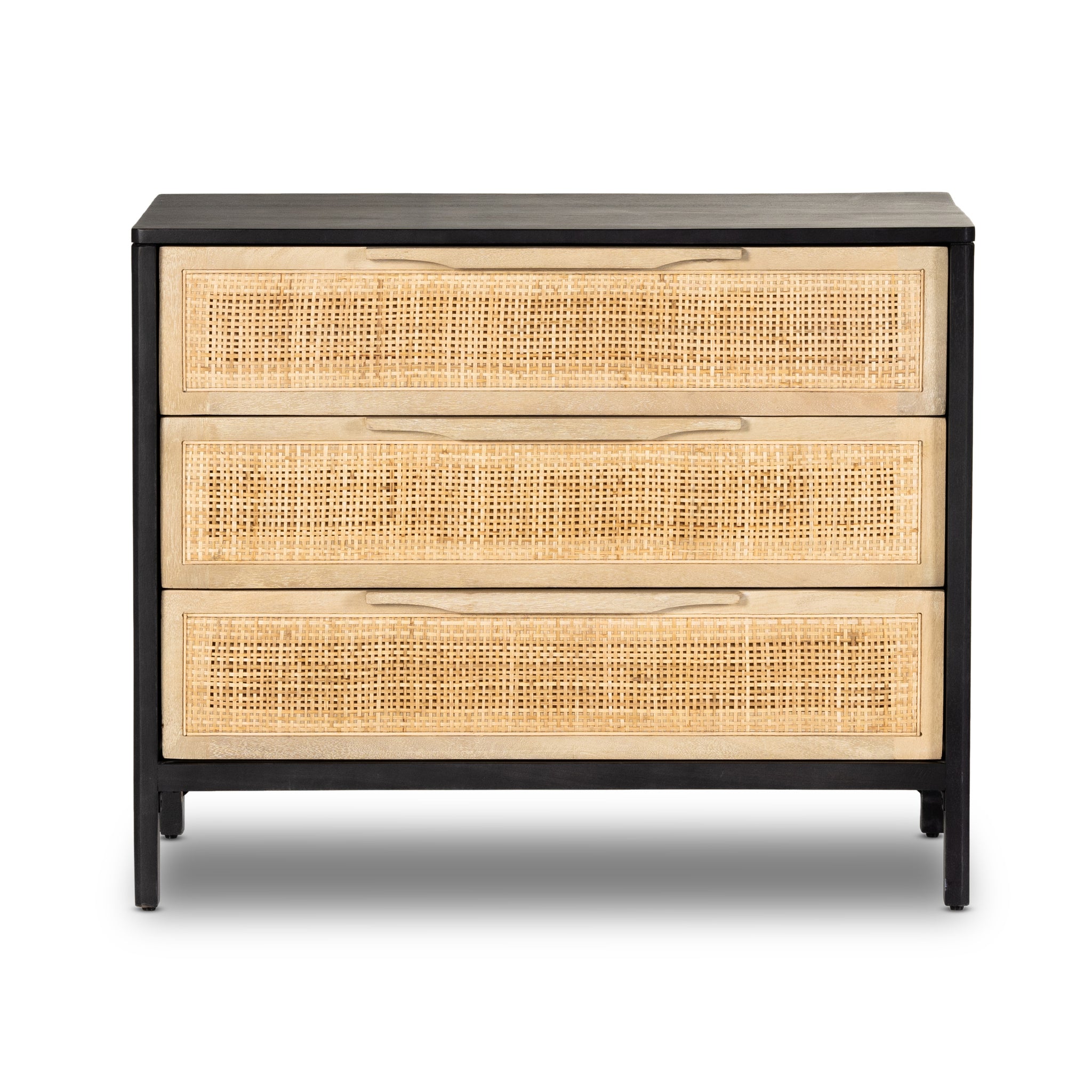 Melbourne Large Nightstand - Black & Natural