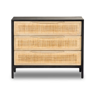 Melbourne Large Nightstand - Black & Natural