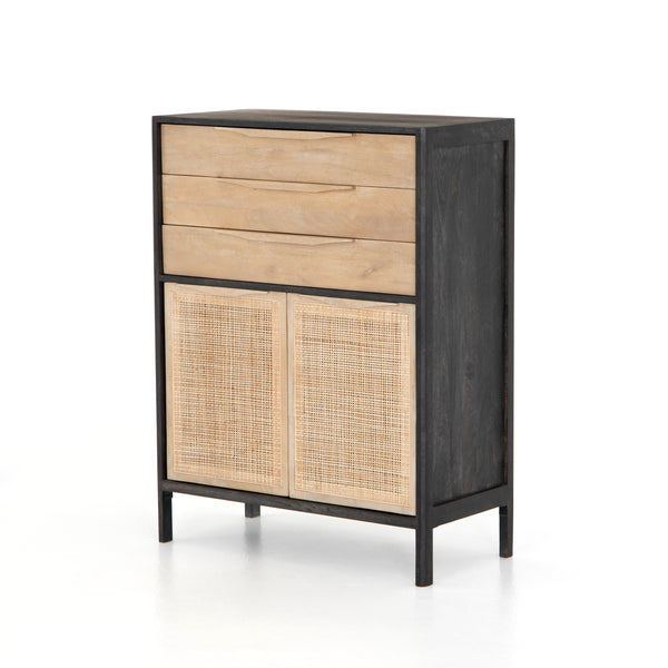 Melbourne Tall Dresser - Black & Natural