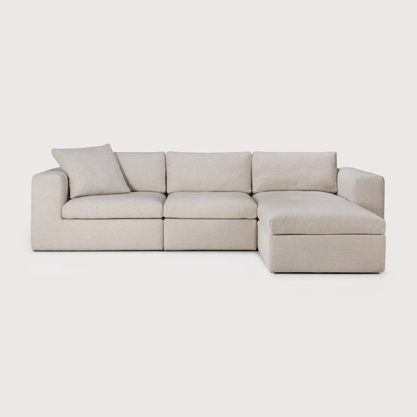 Mellow Modular Sofa Sectional - Ivory Fabric