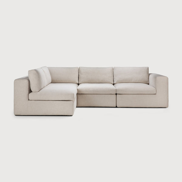 Mellow Modular Sofa Sectional - Ivory Fabric