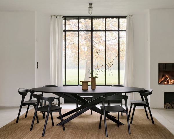 Mikado Dining Table - Oval - Oak Black