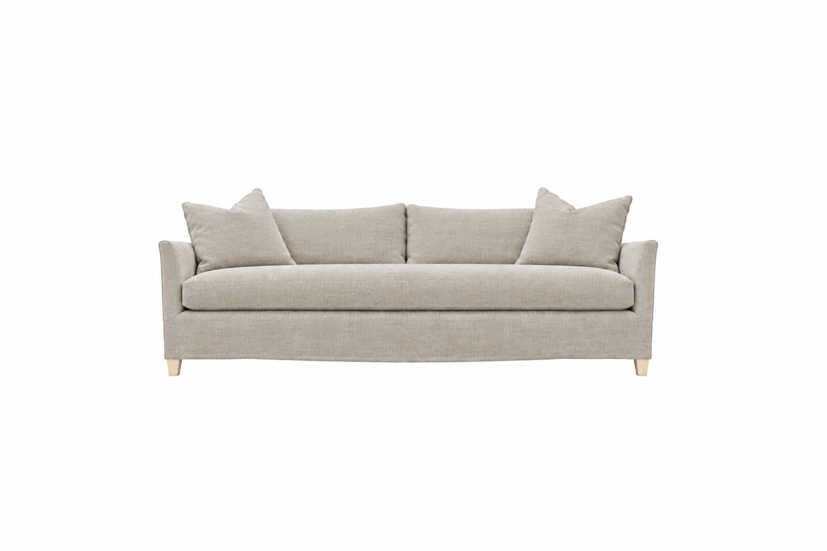 Victor Condo 86" Sofa - Cleary Flax/ Whitewash