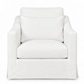 Rebecca Swivel Chair - Miles White