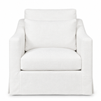 Rebecca Swivel Chair - Miles White