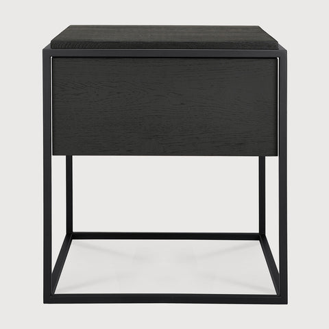 Monolit Bedside Table - Oak Black